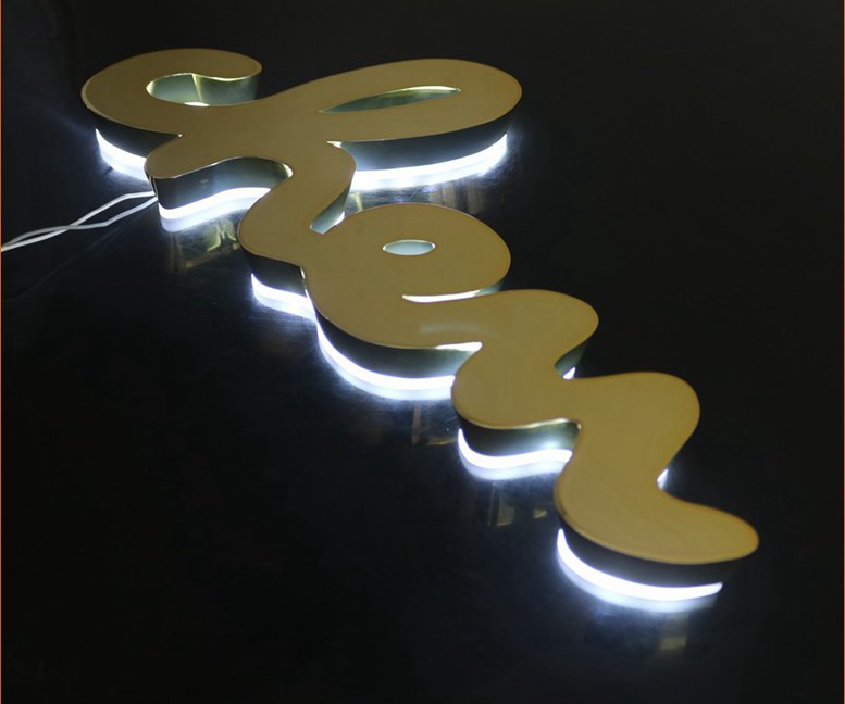 Advertising Outdoor Stainless Steel Backlit Led Light Letters Sign 295
